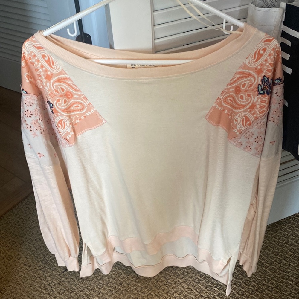 free people long sleeve oversized top